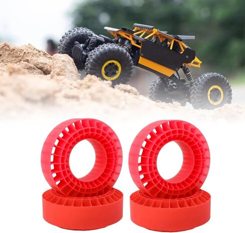 4pcs Silicone Insert Foam 1.9inch Wheel Tires Silicone Rubber Tire Waterproof Inserts Fit for RC Crawler (Blue) in Saudi Arabia