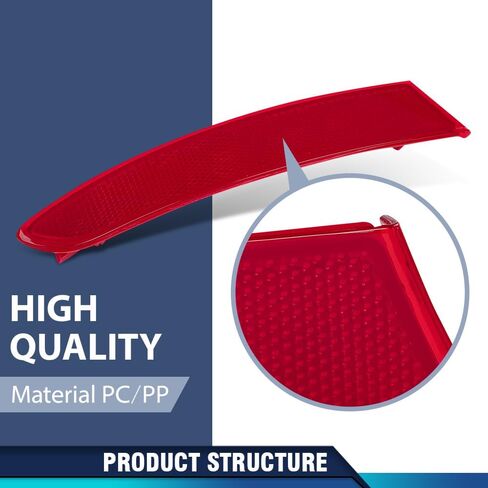 PIT66 Rear Bumper Reflector Left Driver Side Compatible with BMW F25 X3 Series sDrive28i xDrive28d xDrive28i xDrive35i 2015-2017 63257352209, 63 25 7 352 209 Red Len in Saudi Arabia