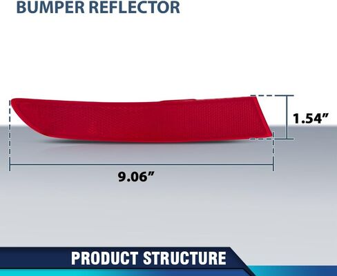 PIT66 Rear Bumper Reflector Left Driver Side Compatible with BMW F25 X3 Series sDrive28i xDrive28d xDrive28i xDrive35i 2015-2017 63257352209, 63 25 7 352 209 Red Len in Saudi Arabia