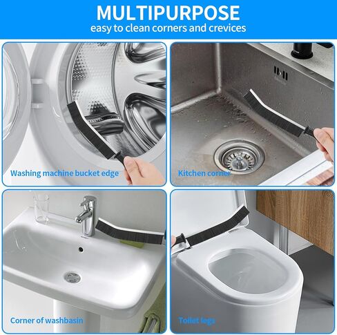 3 Pcs Crevice Cleaning Brush,Multifunctional Cleaning Brush Tool for Deep Cleaning Tight Spaces, Kitchen, Bathroom, Window Frames, Sinks, Vehicle, Faucets, Toilet,Pet Hair Removal in Saudi Arabia