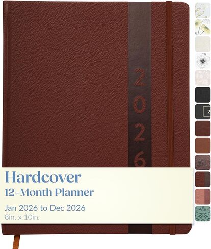 WORLD TRAVELER 2026 Planner Weekly and Monthly - 8'' x 10'' Hard Cover January December Agenda Daily Planner 2026 To Do List, Size 8X10, Green Foral in Saudi Arabia