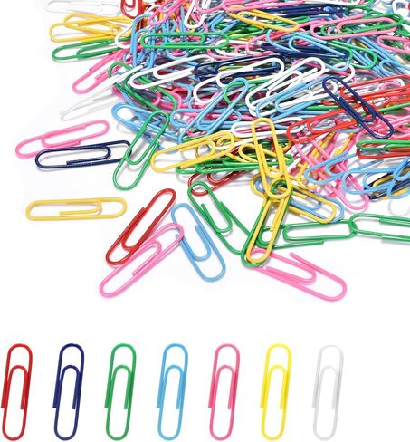 200 Count 1-1/4" Office Paper Clips, Medium Nonskid Paper Clips for Office School Supplies Paperclips Assorted Color in Saudi Arabia