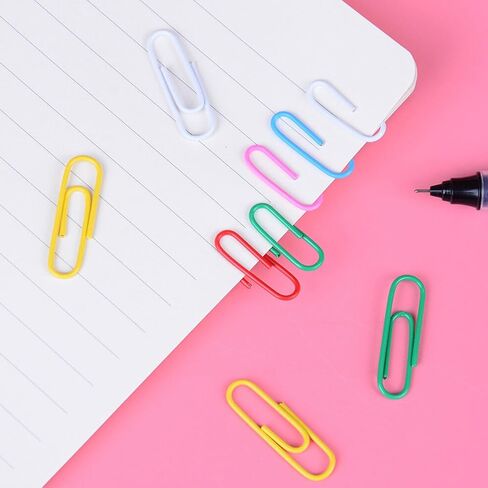 200 Count 1-1/4" Office Paper Clips, Medium Nonskid Paper Clips for Office School Supplies Paperclips Assorted Color in Saudi Arabia
