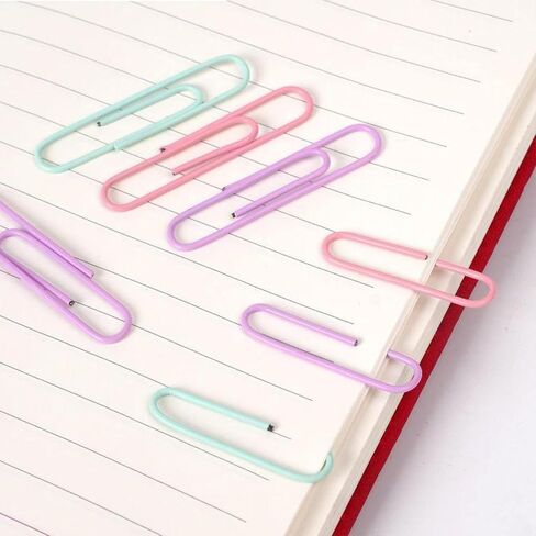 200 Count 1-1/4" Office Paper Clips, Medium Nonskid Paper Clips for Office School Supplies Paperclips Assorted Color in Saudi Arabia
