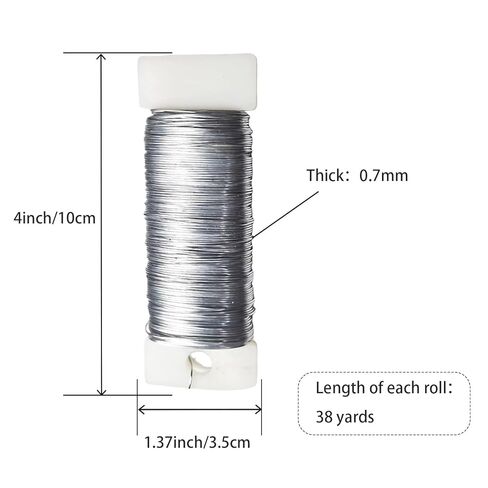 3 Pack 22 Gauge 114 Yards Flexible Floral Wire for Flower Arrangement, Garland, Wreaths, Jewelry Craft(Silver, Black, Green) in Kuwait