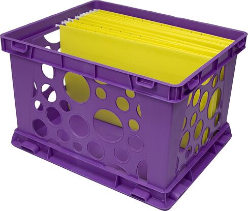 Storex Premium File Crate with Molded Handles – Letter and Legal Document and Folder Storage, Classroom Green 1-Pack (61458A03C) in Saudi Arabia