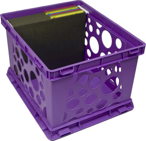 Storex Premium File Crate with Molded Handles – Letter and Legal Document and Folder Storage, Classroom Green 1-Pack (61458A03C) in Saudi Arabia