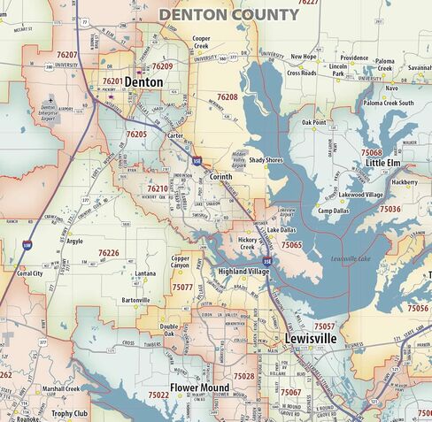 Generic Dallas - خريطة مغلفة بالرمز البريدي Fort Worth TX (48' x 36') in Saudi Arabia