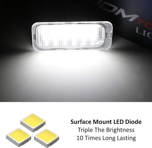iJDMTOY OEM-Fit Xenon White 3W Full LED License Plate Light Kit Compatible with Ford 2019-23 Ranger & 2012-23 International Versions, Powered by 18-SMD LED Diodes in Saudi Arabia