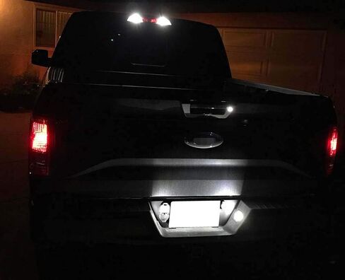 iJDMTOY OEM-Fit Xenon White 3W Full LED License Plate Light Kit Compatible with Ford 2019-23 Ranger & 2012-23 International Versions, Powered by 18-SMD LED Diodes in Saudi Arabia