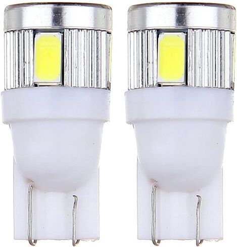 Cciyu 194 مصابيح LED ساطعة للغاية T10-6-5730-SMD ضوء مصباح لوحة ترخيص ضوء مصباح إسفين T10 168 2825 W5W حزمة بيضاء من 2 in Saudi Arabia