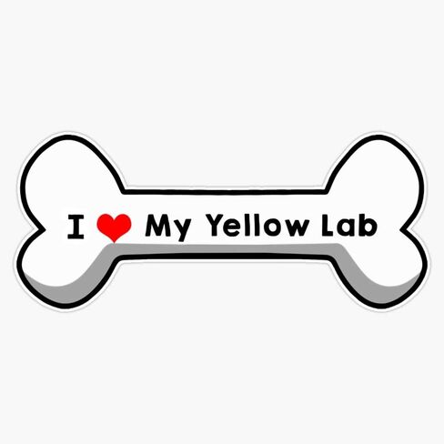 MAGNET I Love My Yellow Lab Vinyl Waterproof Magnetic Sticker Vinyl Waterproof Magnet Decal Car 5" in Saudi Arabia