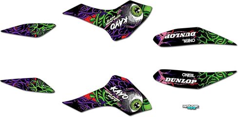 Graphics Kit for Kayo SPORTS ATV FOX-70, AY-70, STORM-70 (All Years) CORE Series Green-purple 16 Mil - ATV UTV Custom Racing Graphics Stickers Decals Kit, no-plastics in Saudi Arabia