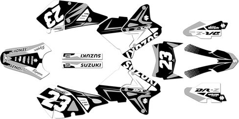 مجموعة رسومات لـ SUZUKI DRZ400 (2000-2024) EVADER Series Cyan 9 Mil - Easy Go - ملصقات الدراجات النارية للدراجة الترابية، ملصقات سيارات سباق الدراجات النارية ملحقات موتوكروس بدون بلاستيك in Saudi Arabia