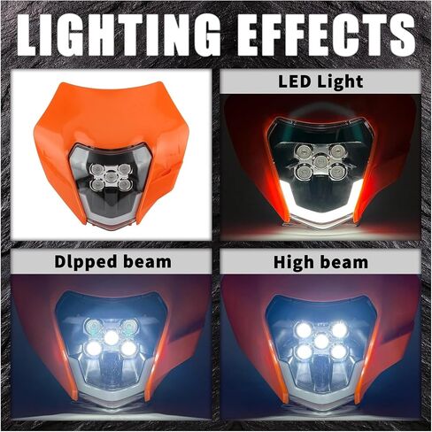 يصلح ل KTM دراجة نارية LED المصباح عالية منخفضة شعاع DRL 2008-2016 XC SX XCW EXC 125 250 300 450 500 إندورو موتوكروس الملحقات (أبيض) in Kuwait
