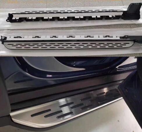 قطعتان من لوحات الجري لسيارة فولفو XC60 2018-2024 مجموعة كاملة من الخطوات الجانبية للسيارة Nerf Bar لوحة سوداء مطورة جديدة مع جزيئات مضادة للانزلاق باللونين الأسود والفضي (للمركبات المخصصة فقط) in Saudi Arabia