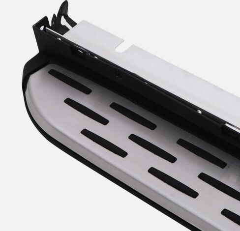 قطعتان من لوحات الجري لسيارة فولفو XC60 2018-2024 مجموعة كاملة من الخطوات الجانبية للسيارة Nerf Bar لوحة سوداء مطورة جديدة مع جزيئات مضادة للانزلاق باللونين الأسود والفضي (للمركبات المخصصة فقط) in Saudi Arabia