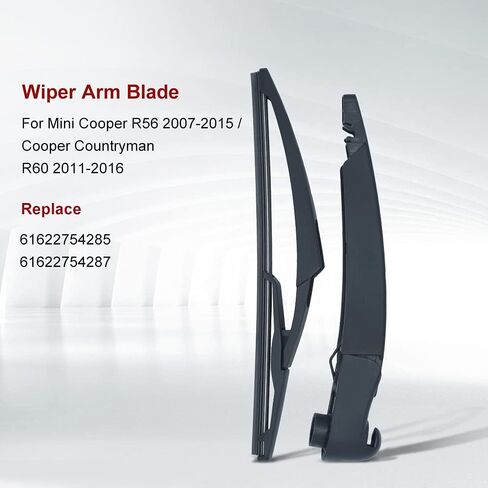 Rear Wiper Arm Blade Compatibale with Mini Cooper R56 2007-2015 Cooper Countryman R60 2010-2015 Back Wiper Replace 61622754285 61622754287 in Saudi Arabia