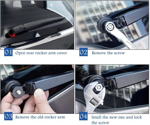 Rear Wiper Arm Blade Compatibale with Mini Cooper R56 2007-2015 Cooper Countryman R60 2010-2015 Back Wiper Replace 61622754285 61622754287 in Saudi Arabia