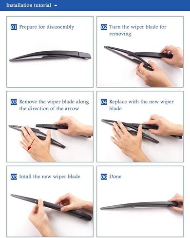 Rear Wiper Arm Blade Compatibale with Mini Cooper R56 2007-2015 Cooper Countryman R60 2010-2015 Back Wiper Replace 61622754285 61622754287 in Saudi Arabia
