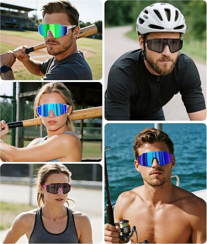 STORYCOAST Polarized Sports Sunglasses for Men Women,Driving Fishing Cycling Mountain Bike Sunglasses UV400 Protection in Saudi Arabia