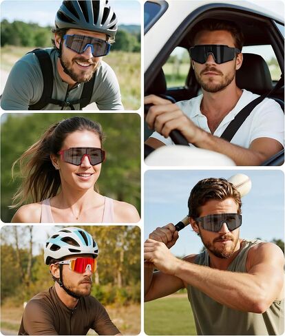 STORYCOAST Polarized Sports Sunglasses for Men Women,Driving Fishing Cycling Mountain Bike Sunglasses UV400 Protection in Kuwait