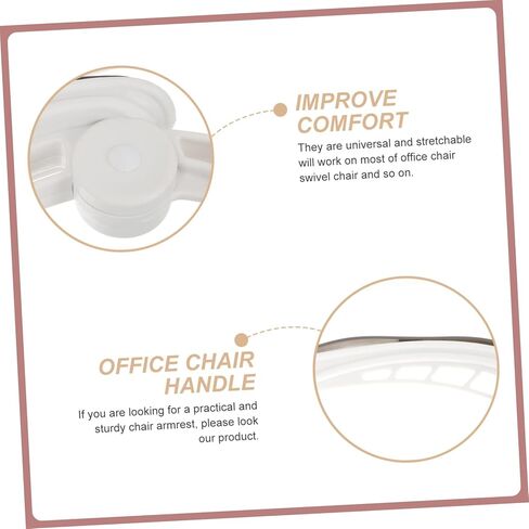 DOITOOL Heavy Duty Chair Armrests Replacement Pads for Office Chairs Sturdy Armrest Covers Easy to Install Plastic in Saudi Arabia