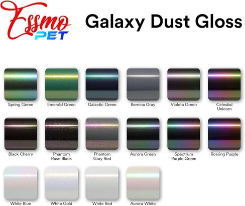 1FTx5FT PET Galaxy Dust Gloss Violeta Green Chameleon Metallic Color Shift Color Change Vinyl Wrap Auto Car Sticker Decal Film Sheet Bubble Free Air Release Technology with Tool Set in Saudi Arabia