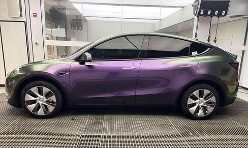 1FTx5FT PET Galaxy Dust Gloss Violeta Green Chameleon Metallic Color Shift Color Change Vinyl Wrap Auto Car Sticker Decal Film Sheet Bubble Free Air Release Technology with Tool Set in Saudi Arabia