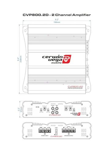 Cerwin-vega Mobile CVP800.2D CVP Series 2-Channel Class-D Amplifier (400W Rms) in Kuwait
