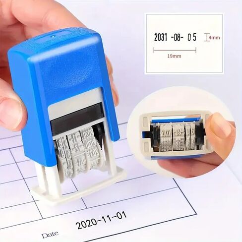 DIY Handle Account Date Stamps Stamping Automatic Ink Return Mini for Office Supplies in Saudi Arabia