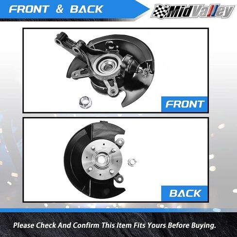 Left Driver Side Front Steering Knuckle & Wheel Bearing Hub Assembly For 2003-2005 HONDA CIVIC（ L4 1.7L Only） 698-495 45255S01A00 44600S5DA00 in Saudi Arabia