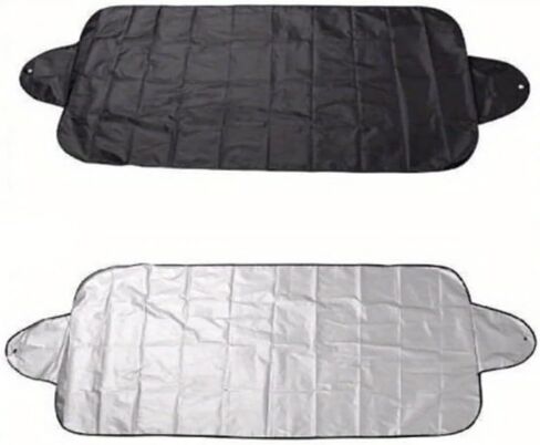 All-Season Foldable Car Cover & Window Sunshade, Heavy-Duty Snowproof Windproof UV-Resistant Clear Visibility Window, Fit for Cars, Suvs, Trucks, Heavy Snowfall Extreme Cold or All Weather Conditions in Saudi Arabia