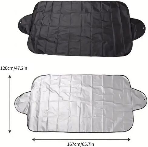 All-Season Foldable Car Cover & Window Sunshade, Heavy-Duty Snowproof Windproof UV-Resistant Clear Visibility Window, Fit for Cars, Suvs, Trucks, Heavy Snowfall Extreme Cold or All Weather Conditions in Saudi Arabia