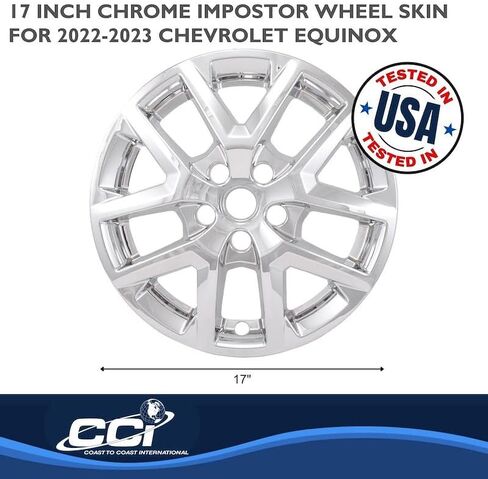 Coast to Coast 17" Black or Chrome Snap-On Wheel Skins for IMP486BLK/X Fits Chevrolet Equinox [2022-2024] (Black) in Saudi Arabia