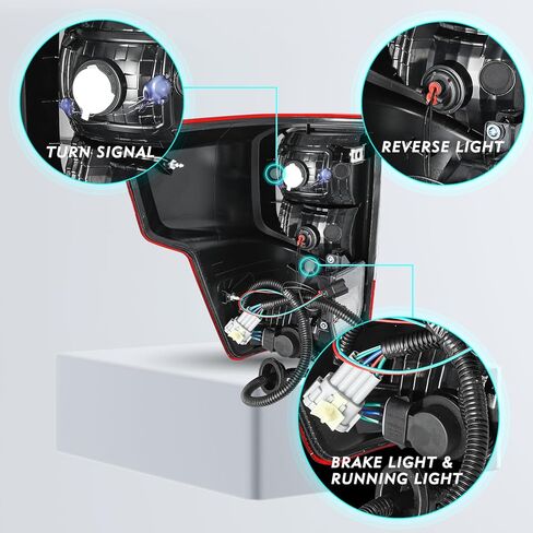 مجموعة مصابيح الذيل متوافقة مع 2017-2023 Nissan Titan/2016-2023 Titan XD المصابيح الخلفية للمصابيح الخلفية للفرامل متضمنة الجانب الأيمن للركاب in Saudi Arabia