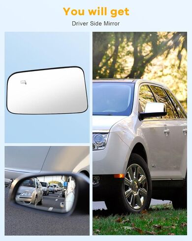Driver Side View Mirror Glass Fits 2007-2011 For Ford Edge 2007-2010 For Lincoln MKX Door Mirror Glass with Heating in Saudi Arabia
