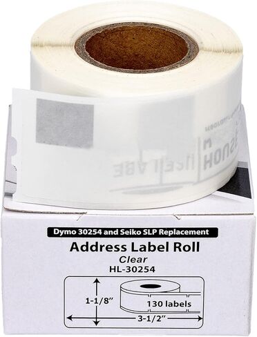 ملصقات عنوان DYMO 30254 متوافقة مع HOUSELABELS (1-1/8" x 3-1/2")، لاصق قوي دائم، متوافق مع DYMO LW 450، 4XL، طابعات سطح المكتب Rollo & Zebra، 1 لفة/130 ملصقًا in Saudi Arabia