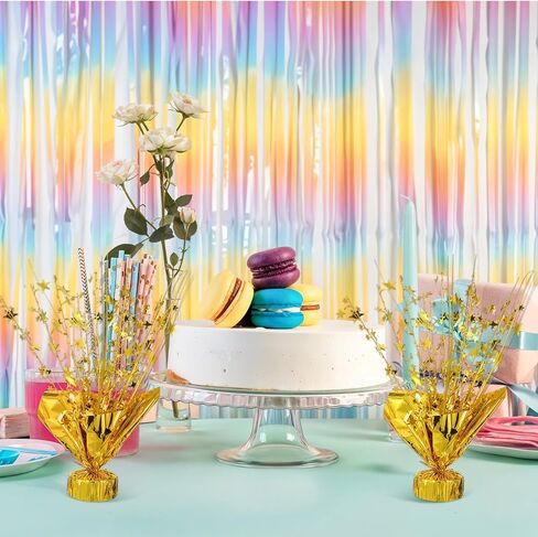 6 Pcs Metallic Foil Spray Centerpiece Star Table Decoration Gold Centerpieces Decors with Star Burst Table Centerpieces for Birthday Wedding Holiday Anniversary Graduation Home Party in Saudi Arabia