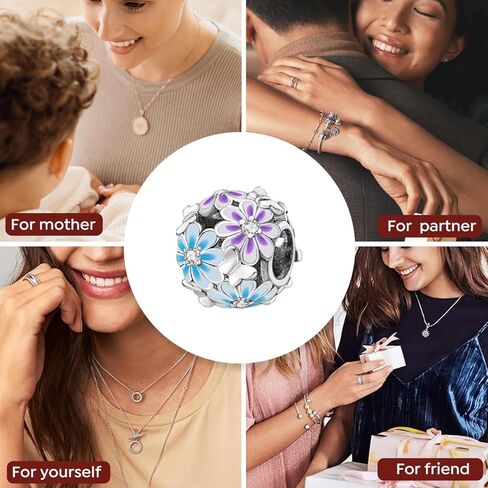 1Pc Silver Plated Fashionable Sisters perfume Cake Sun Moon Animals Series for Women Bracelets Bangles DIY Jewelry Making And Daily Outfit Matching Jewelry Decoration gifts for women mom in Saudi Arabia