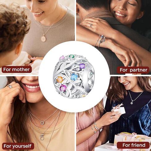 1Pc Silver Plated Fashionable Sisters perfume Cake Sun Moon Animals Series for Women Bracelets Bangles DIY Jewelry Making And Daily Outfit Matching Jewelry Decoration gifts for women mom in Saudi Arabia