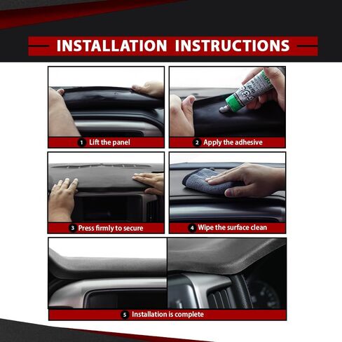 Dashboard Dash Cover Compatible with Chevy GMC Blazer Suburban Yukon C/K R20 R30 V30 R2500 R3500 V3500 1992-1994 Red in Saudi Arabia