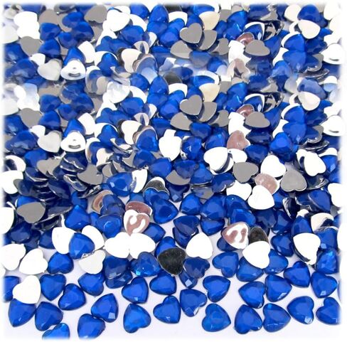 The Crafts Outlet 144pc Rhinestones Heart 6mm - 30ss Multi Assortment in Saudi Arabia