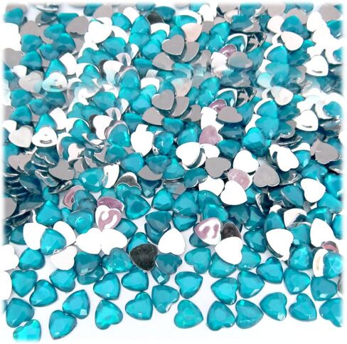 The Crafts Outlet 144pc Rhinestones Heart 6mm - 30ss Multi Assortment in Saudi Arabia