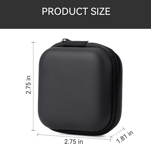 Small Square Hard Drive Case, Portable Carrying Case for Flash Drives, Earbuds, or Travel Cord Organizer, Compact Computer Hard Drive Bags & Cases in Saudi Arabia
