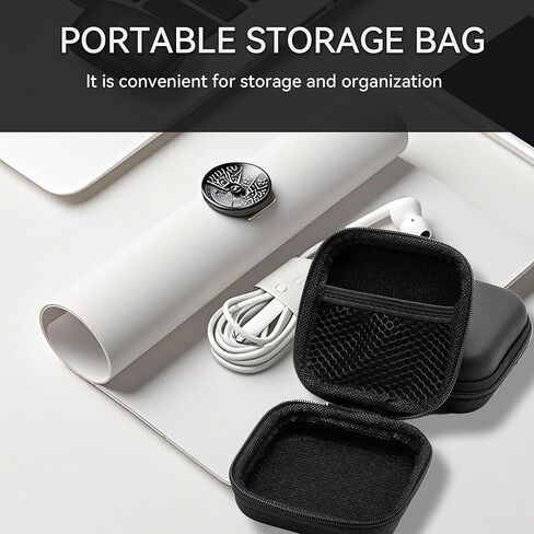 Small Square Hard Drive Case, Portable Carrying Case for Flash Drives, Earbuds, or Travel Cord Organizer, Compact Computer Hard Drive Bags & Cases in Saudi Arabia