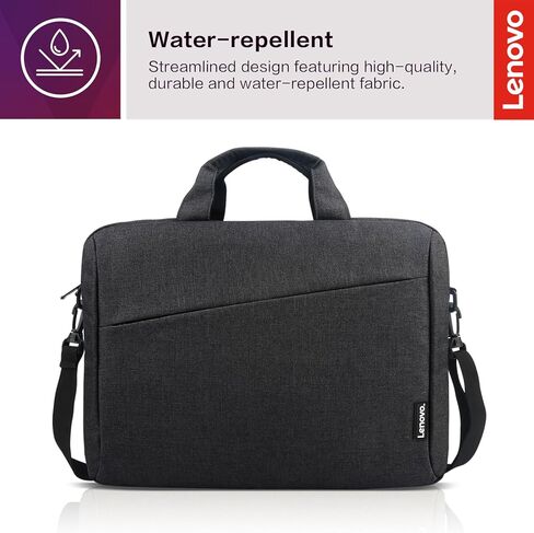 حقيبة كمبيوتر محمول Lenovo Urban مقاس 14 بوصة لأجهزة الكمبيوتر المحمول/الكمبيوتر المحمول/الكمبيوتر اللوحي متوافقة مع MacBook Air/Pro مقاومة للماء - رمادي فحمي وحقيبة كمبيوتر محمول T210، حقيبة كتف للكمبيوتر المحمول أو الكمبيوتر اللوحي in Saudi Arabia