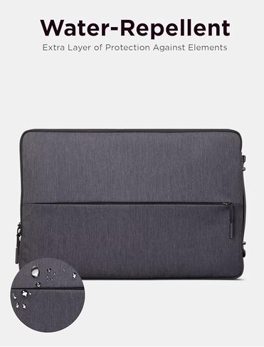 Lenovo Basic Laptop Sleeve 14 Inch Notebook/Tablet & Urban Laptop Sleeve 14 Inch for Laptop/Notebook/Tablet Compatible with MacBook Air/Pro Water Resistant - Charcoal Grey in Saudi Arabia