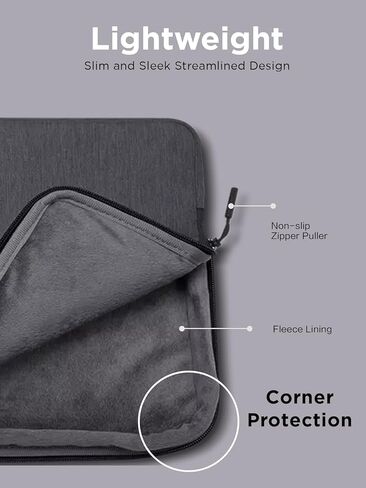 Lenovo Basic Laptop Sleeve 14 Inch Notebook/Tablet & Urban Laptop Sleeve 14 Inch for Laptop/Notebook/Tablet Compatible with MacBook Air/Pro Water Resistant - Charcoal Grey in Saudi Arabia