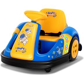 سيارة ممتصة للصدمات 12 فولت للأطفال الصغار مع عجلة كبيرة، سيارة ركوب للأطفال تدور 360 درجة مع جهاز تحكم عن بعد، حزام أمان، موسيقى، أضواء LED، 3 سرعات - استرو اكسبلورر in Kuwait